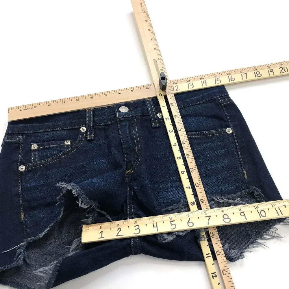 Rag & Bone Catskills 25 (Fit 30W) Cotton Denim Jean Mid Rise Shorts W1907K273CAT
